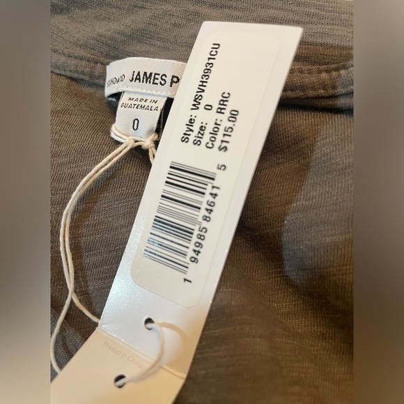 NEW James Perse Deep V Long Sleeve Top - Picture 2 of 2